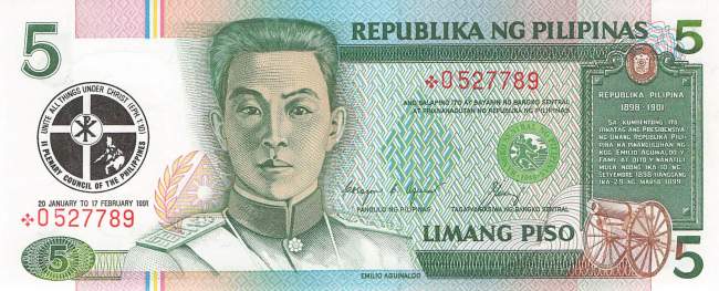 Philippinen 5 Piso 1991 p179